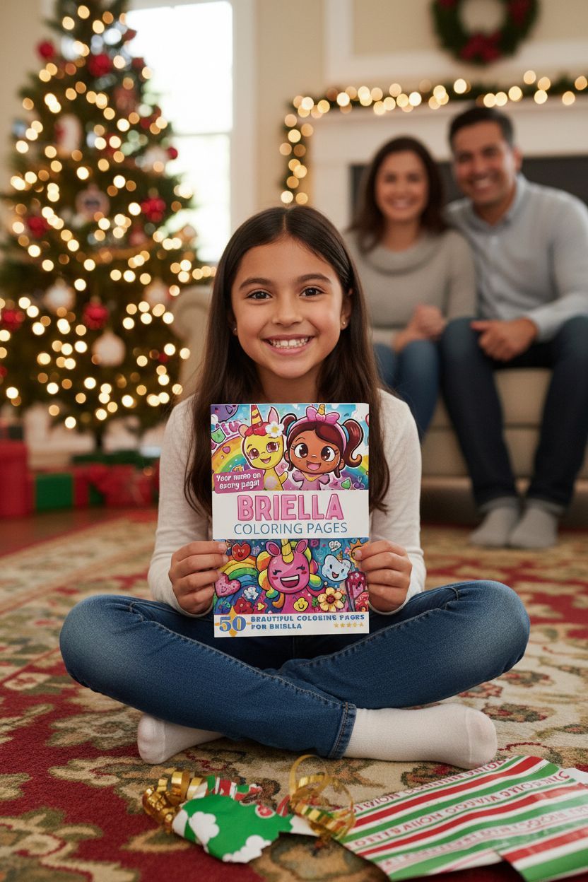 Briella Christmas coloring pages gift