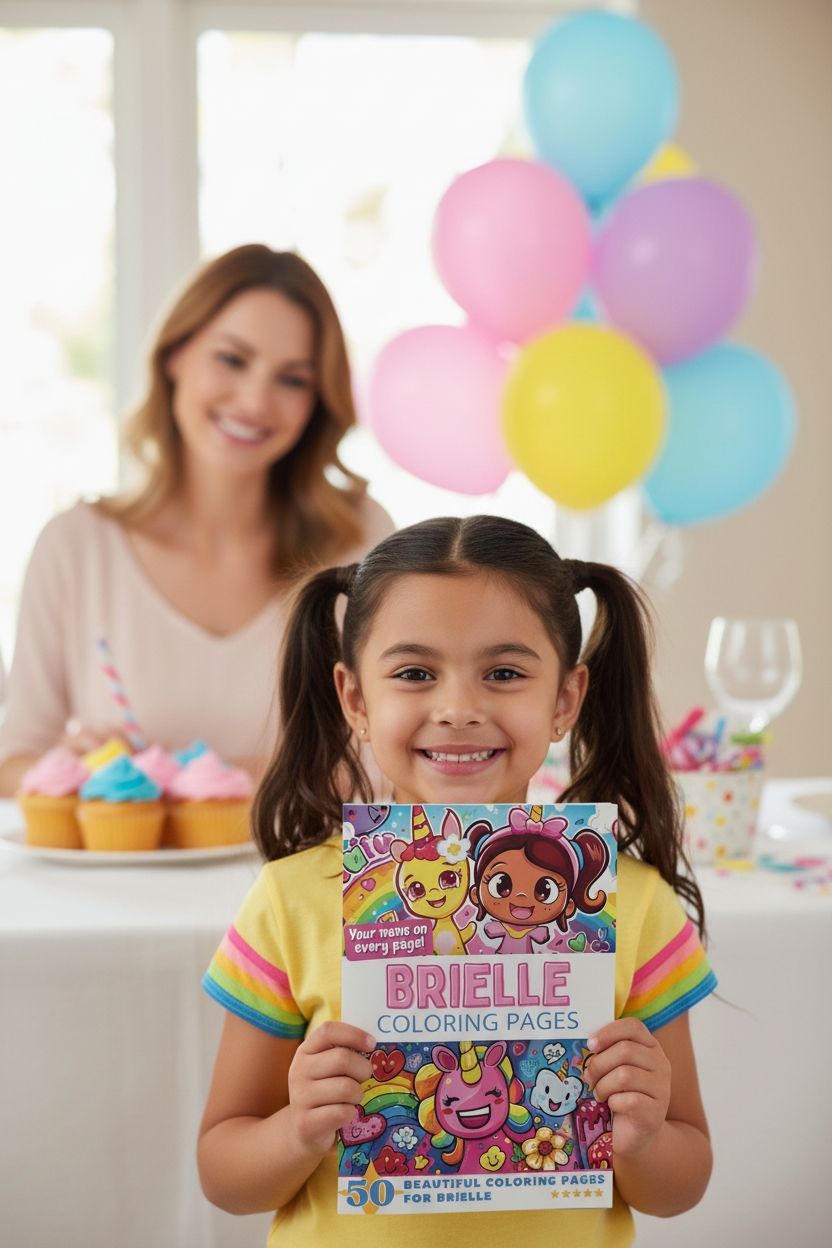 Brielle coloring book in use