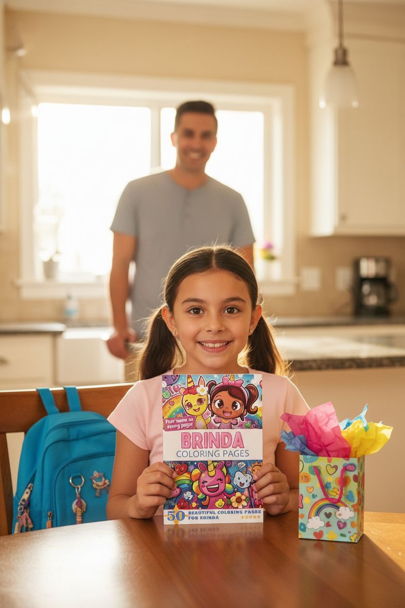 Brinda coloring book in use
