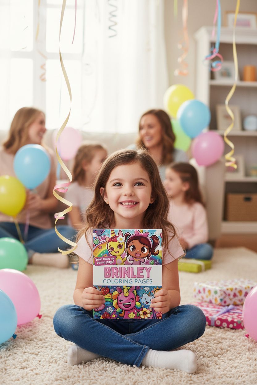 Brinley coloring book in use