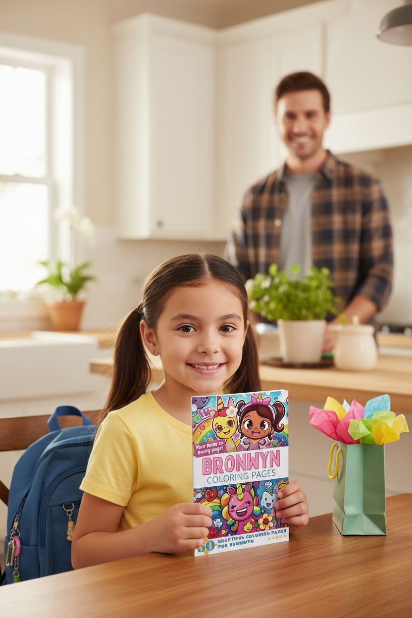 Bronwyn coloring book in use