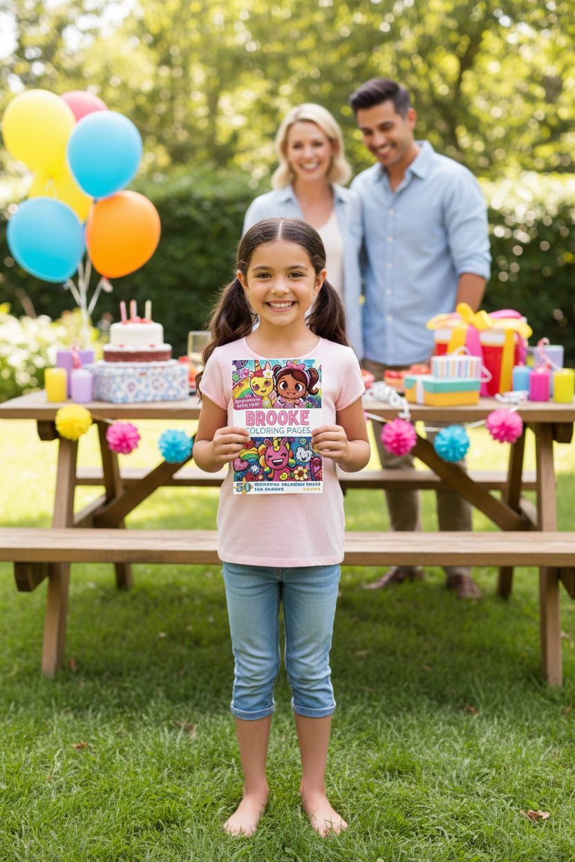 Brooke coloring book in use