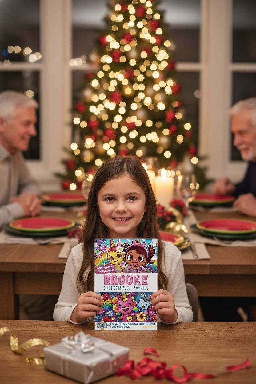 Brooke Christmas coloring pages gift