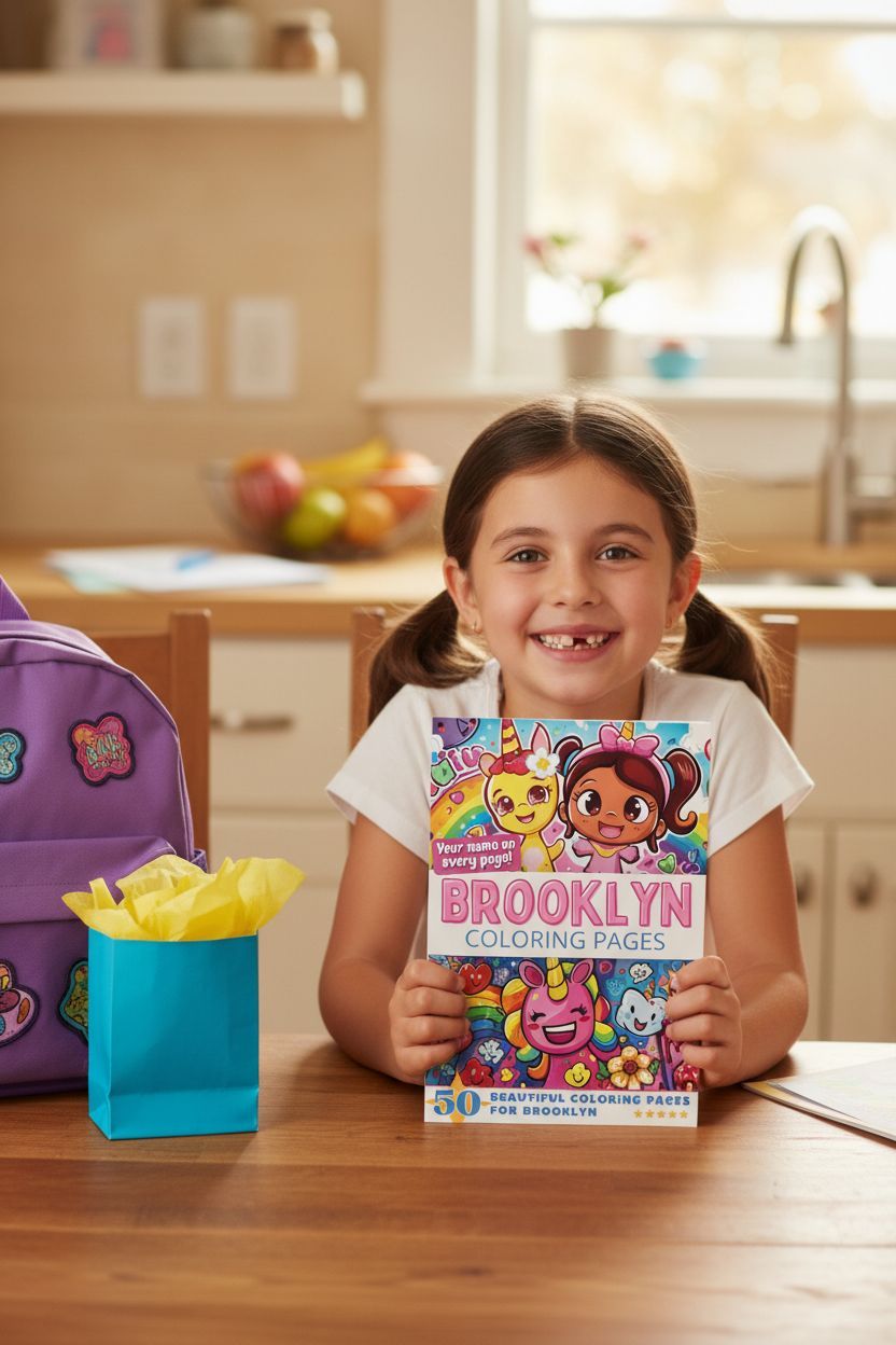 Brooklyn coloring book in use