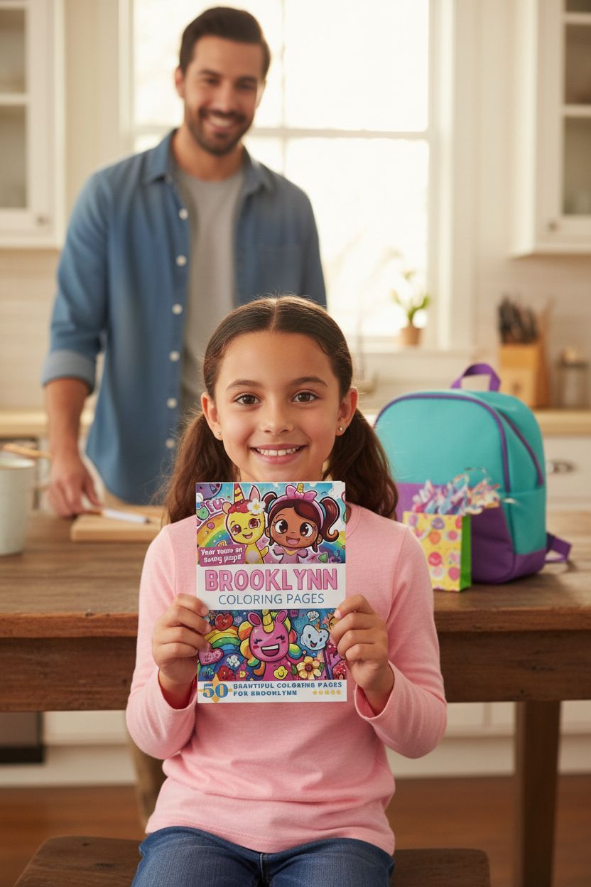Brooklynn coloring book in use