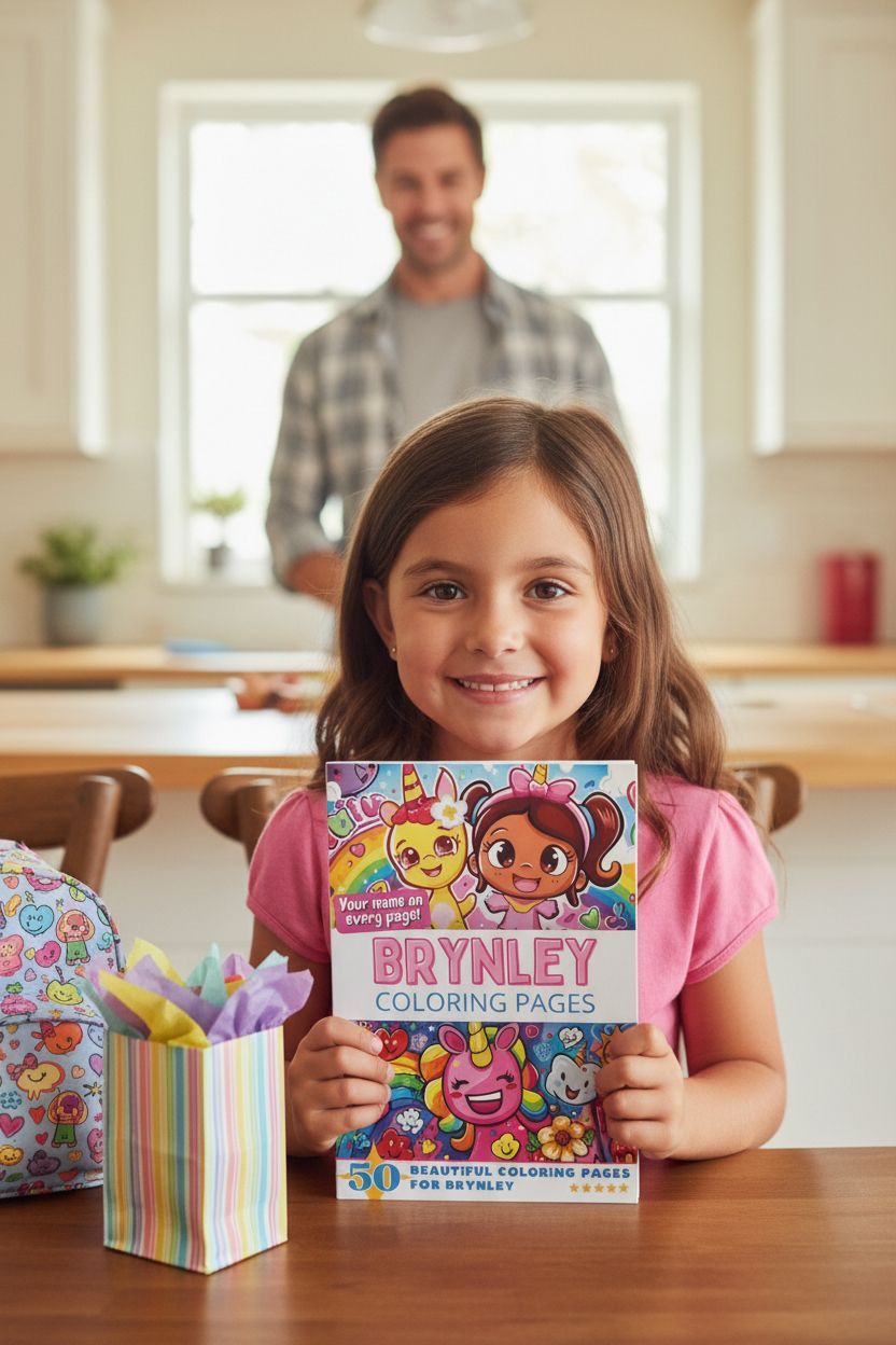 Brynley coloring book in use