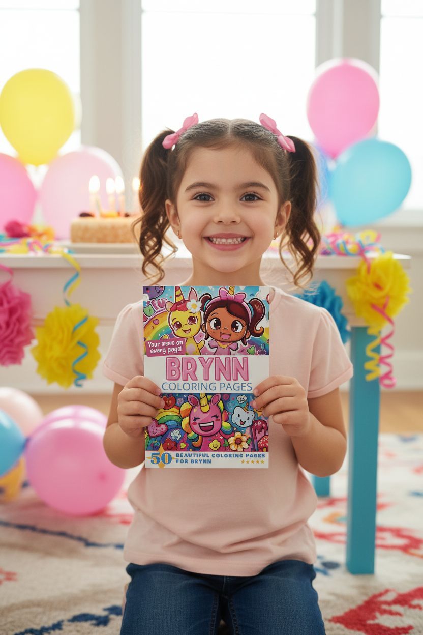 Brynn coloring book in use