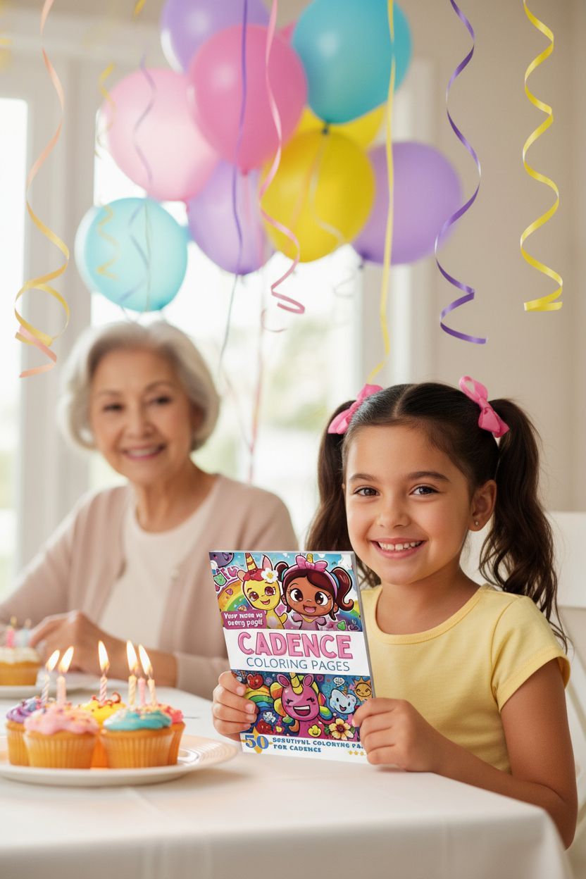 Cadence coloring book in use