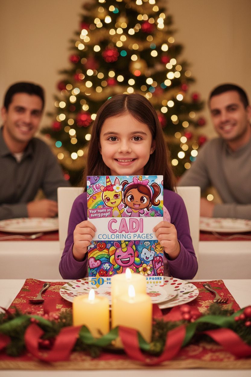 Cadi Christmas coloring pages gift
