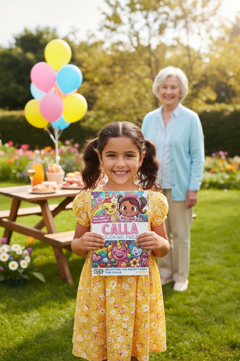 Calla coloring book in use