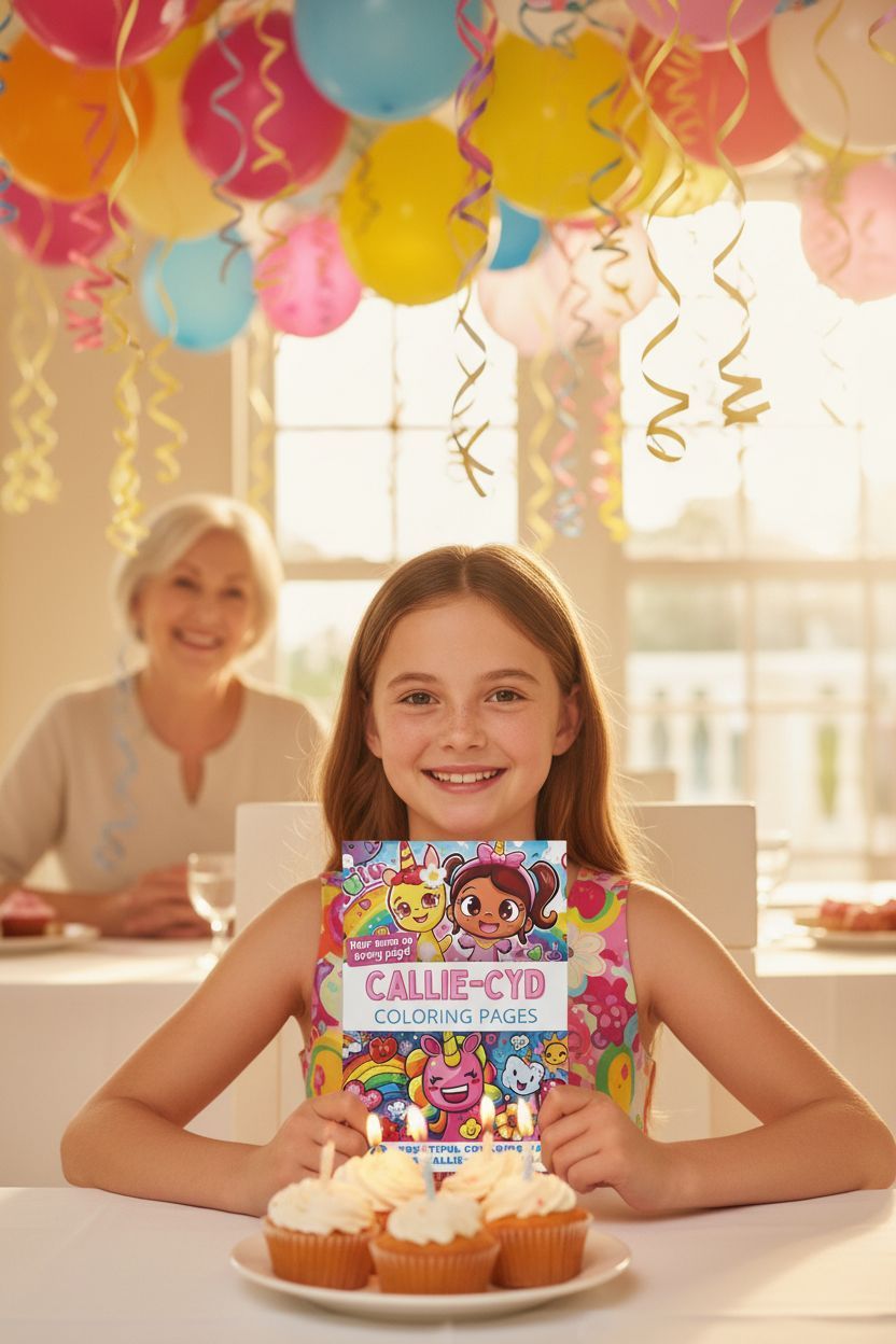 Callie-Cyd coloring book in use