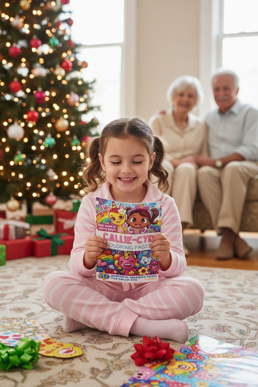 Callie-Cyd Christmas coloring pages gift