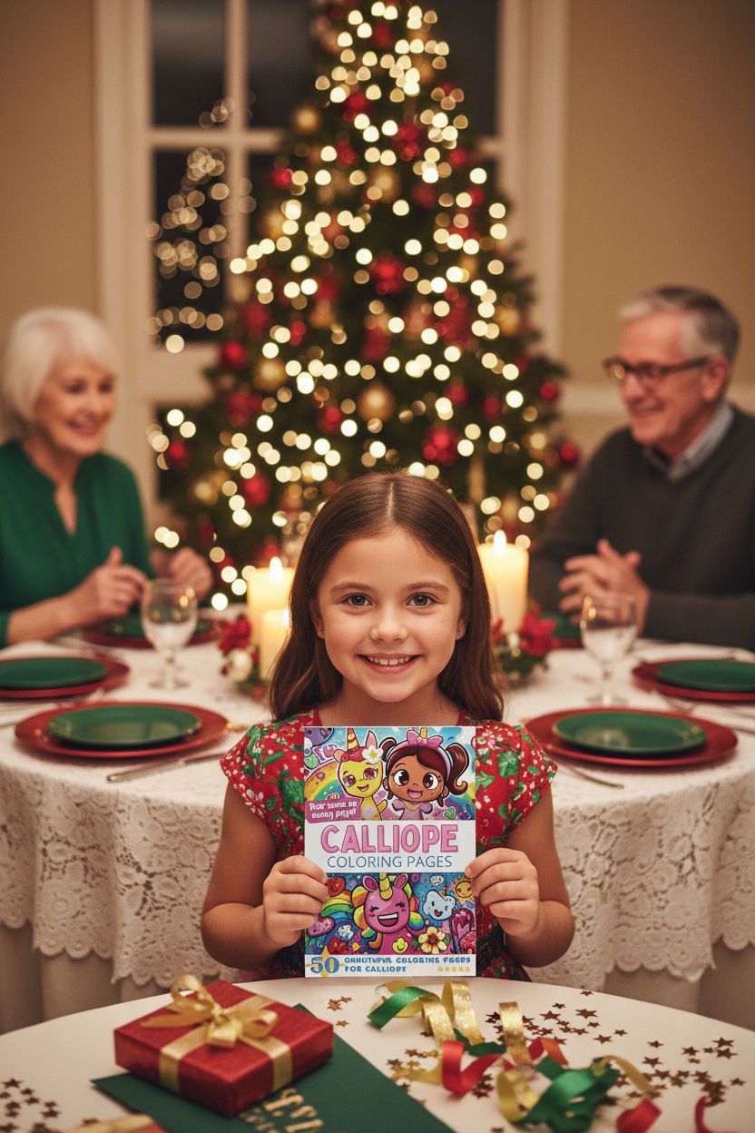 Calliope Christmas coloring pages gift