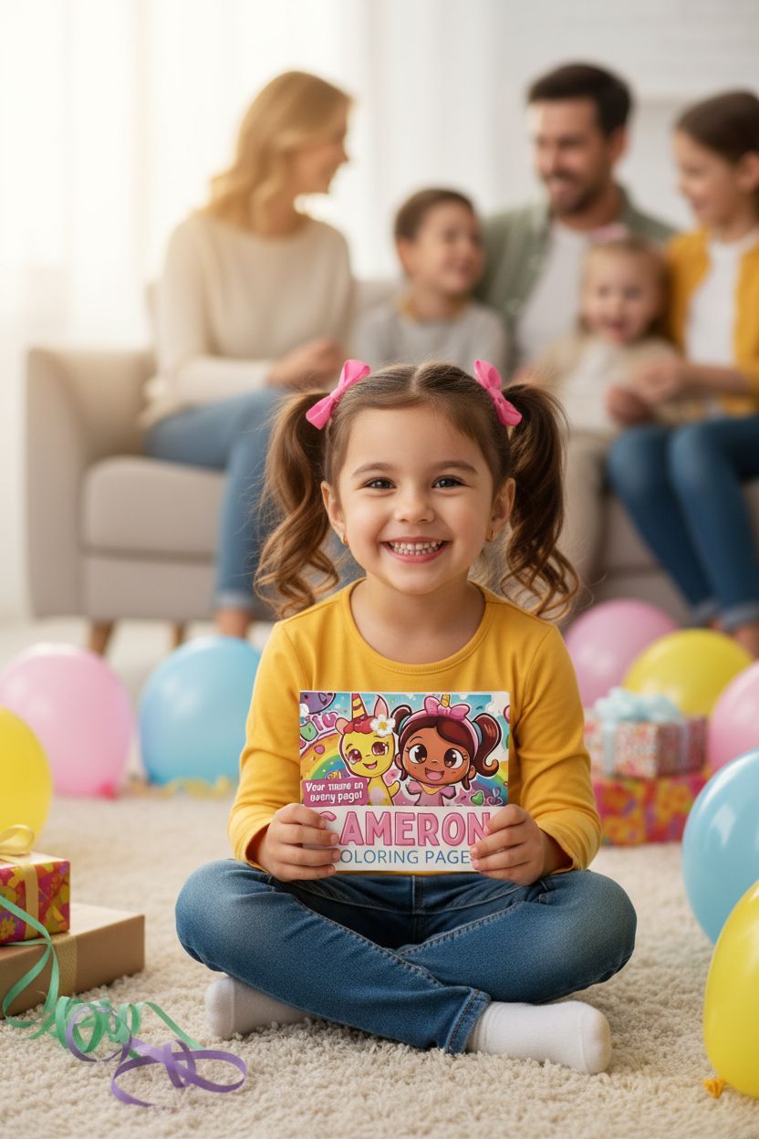 Cameron coloring book in use