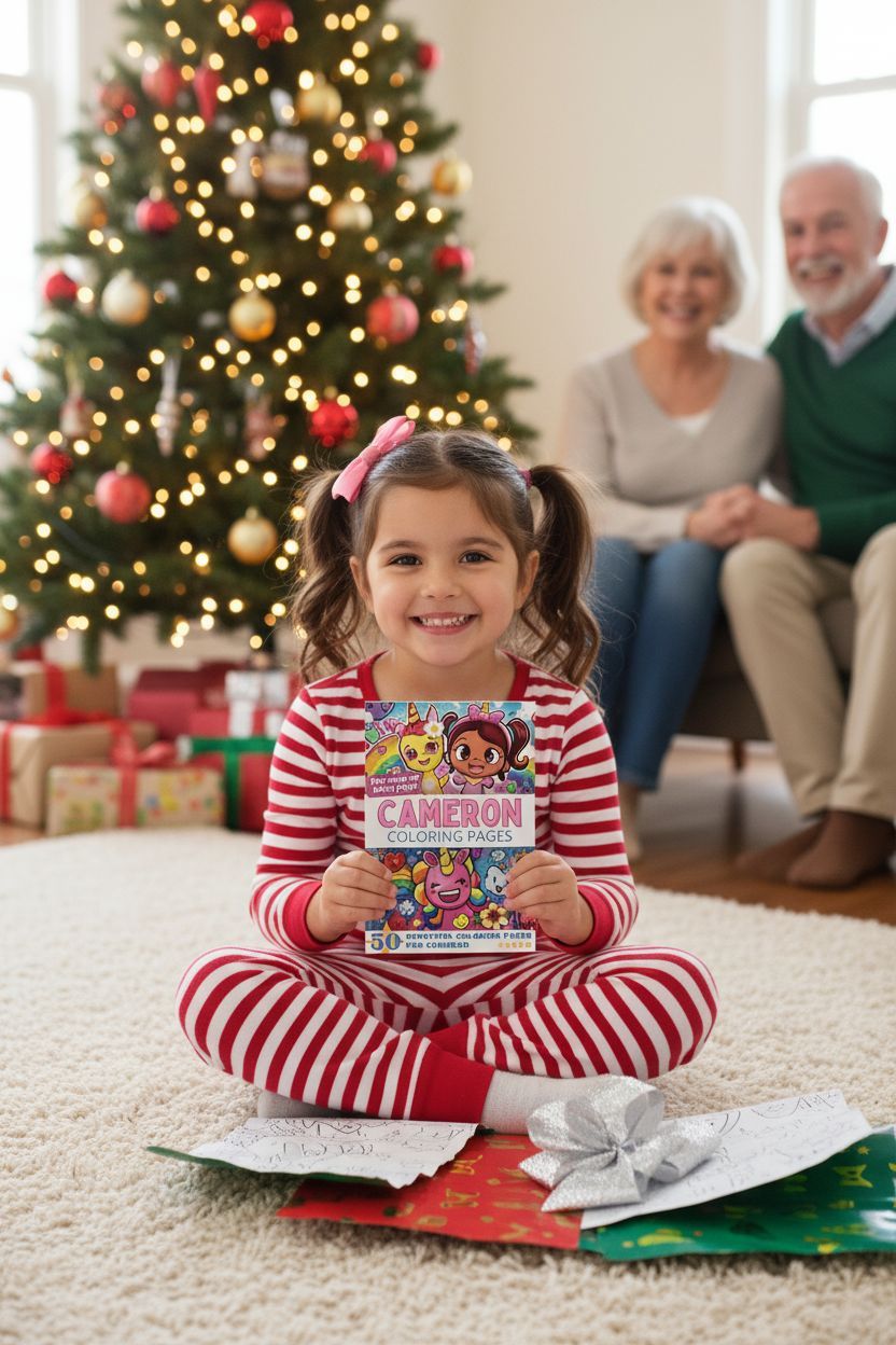Cameron Christmas coloring pages gift