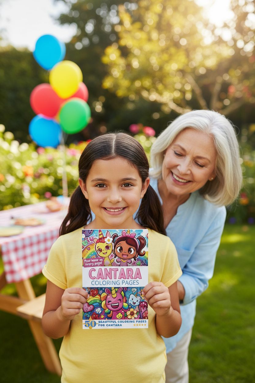 Cantara coloring book in use