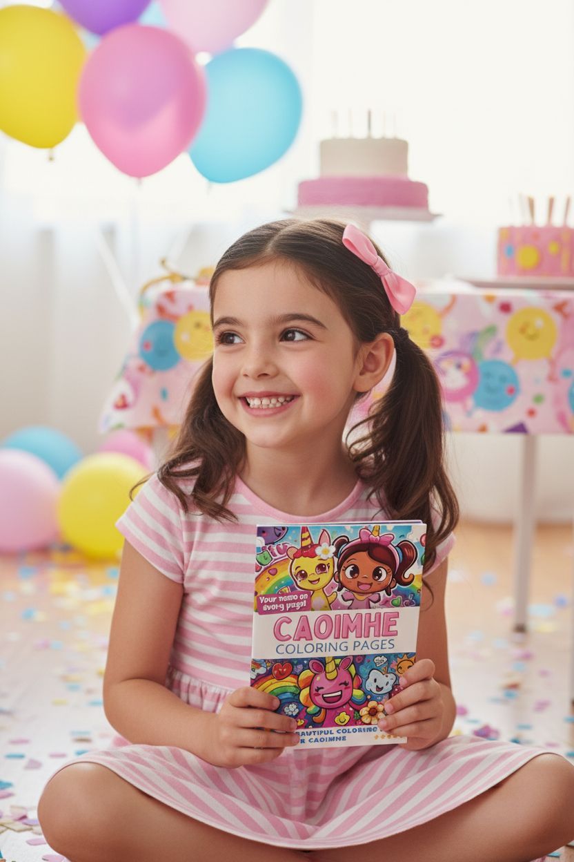 Caoimhe coloring book in use