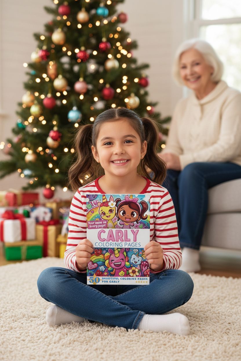 Carly Christmas coloring pages gift