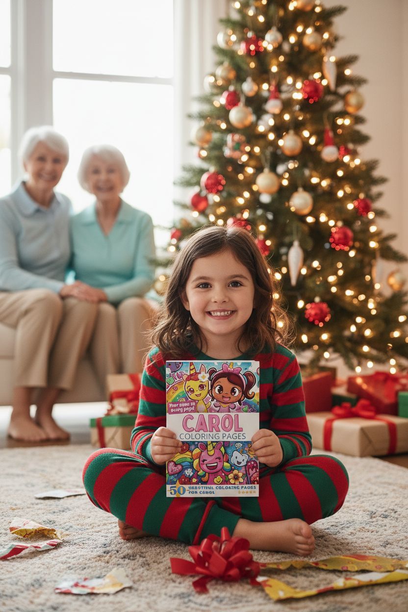 Carol Christmas coloring pages gift
