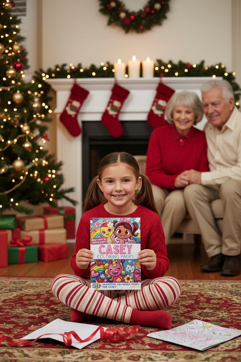 Casey Christmas coloring pages gift