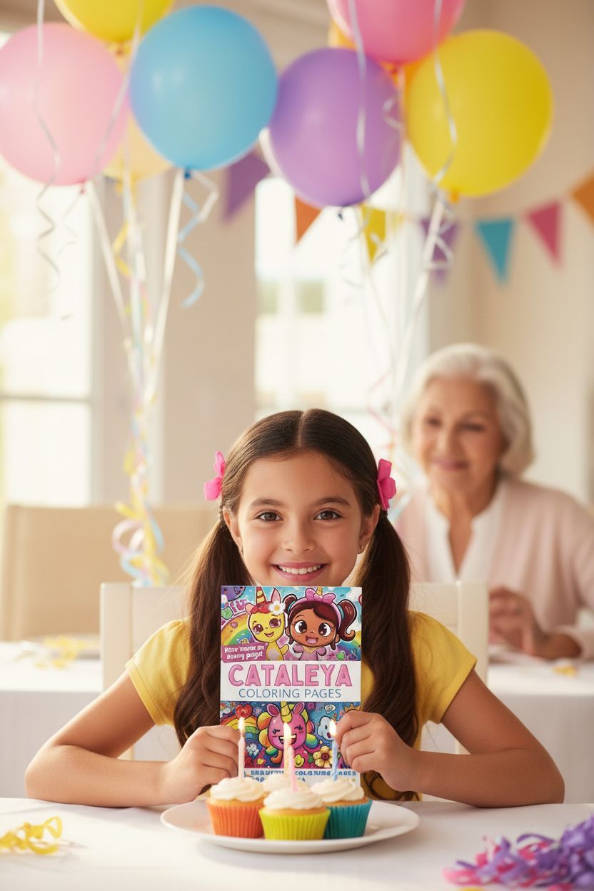 Cataleya coloring book in use