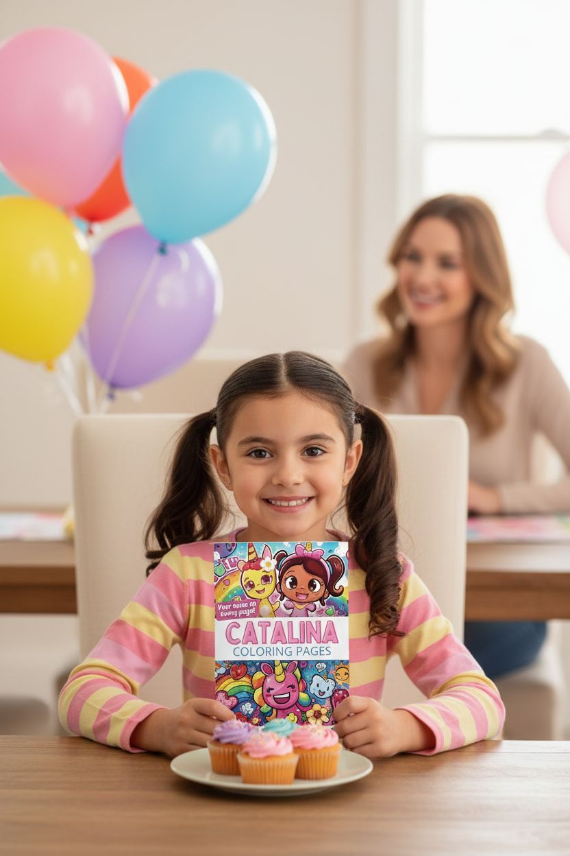 Catalina coloring book in use