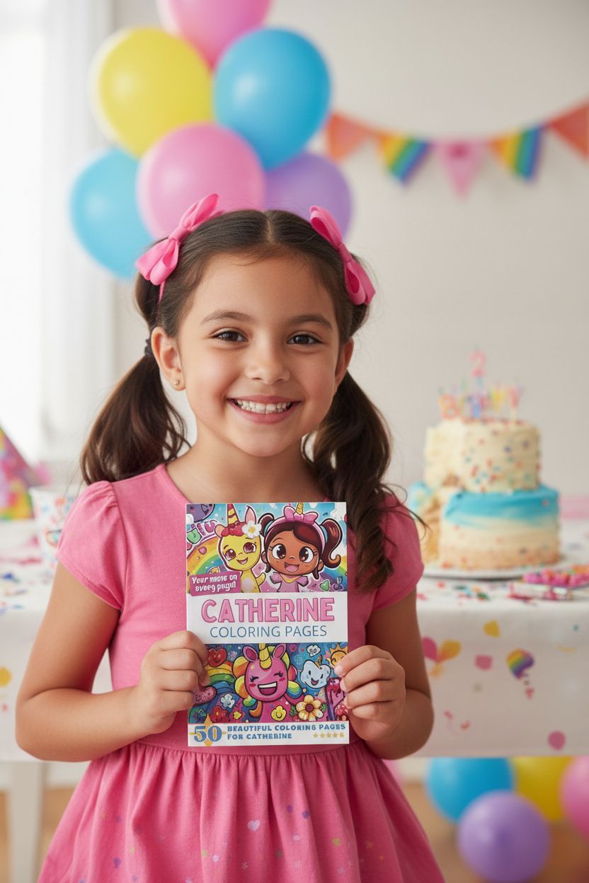 Catherine coloring book in use