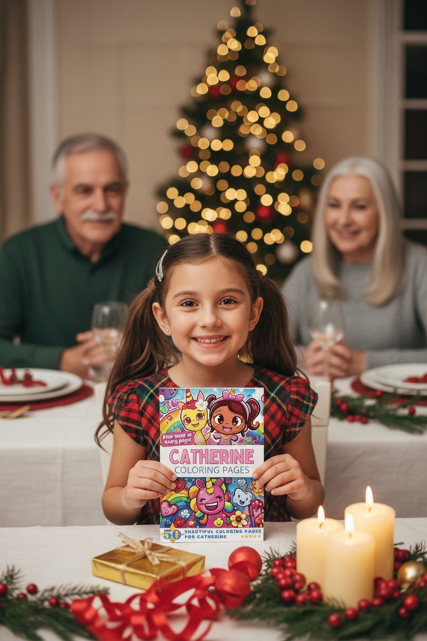 Catherine Christmas coloring pages gift