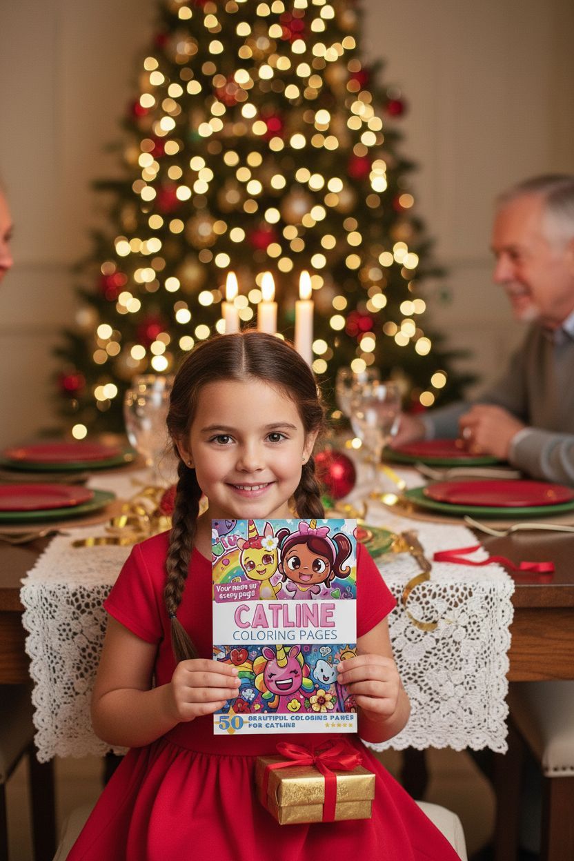 Catline Christmas coloring pages gift