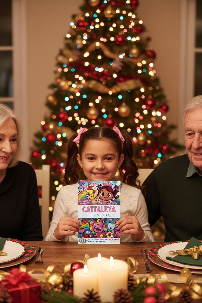 Cattaleya Christmas coloring pages gift