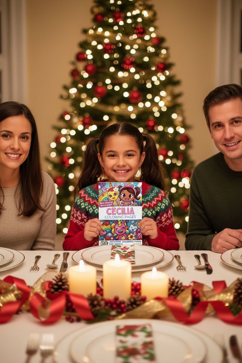 Cecilia Christmas coloring pages gift