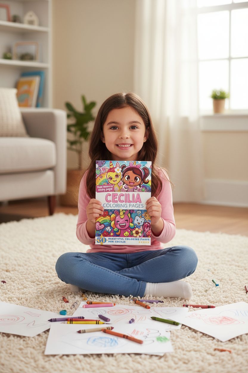 Cecilia personal coloring pages