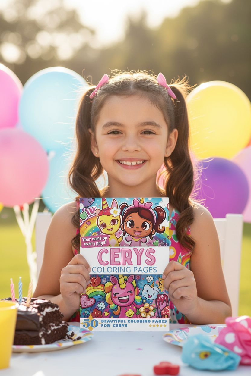 Cerys coloring book in use