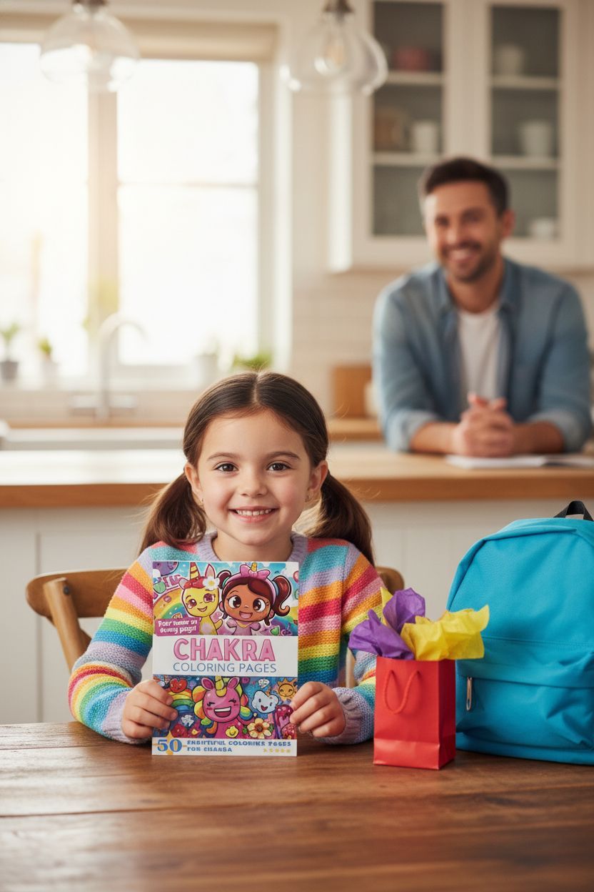 Chakra coloring book in use