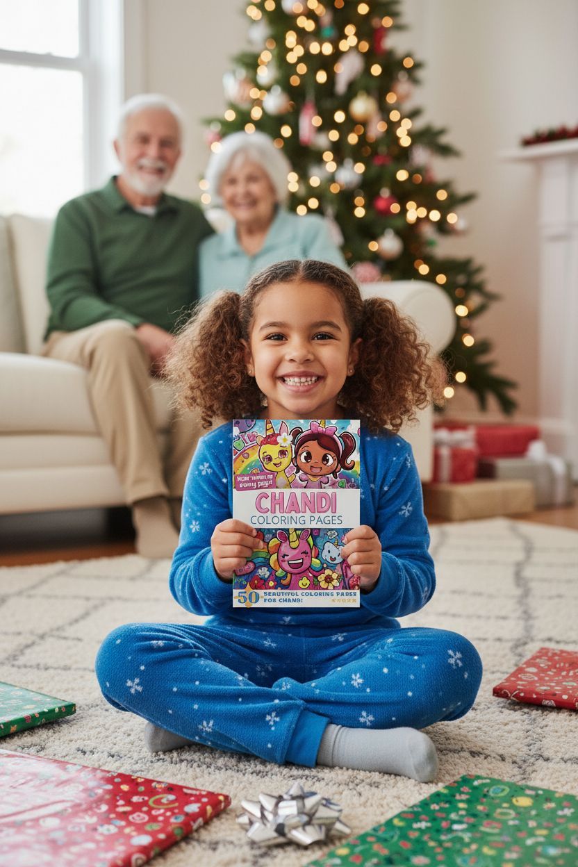 Chandi Christmas coloring pages gift