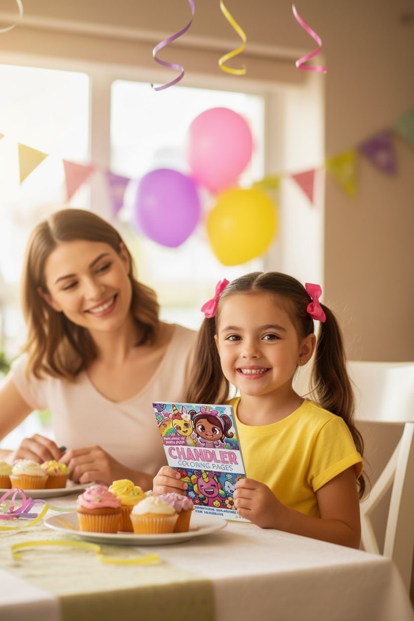 Chandler coloring book in use