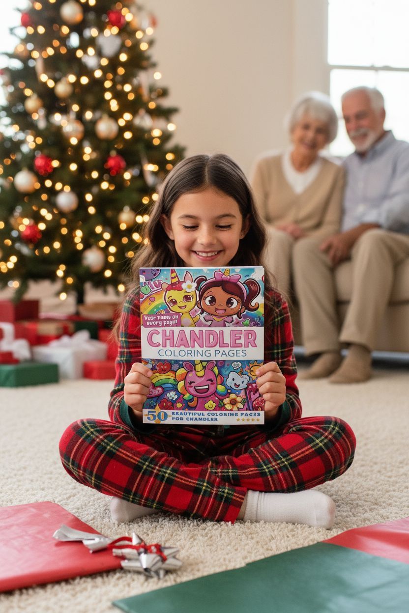 Chandler Christmas coloring pages gift