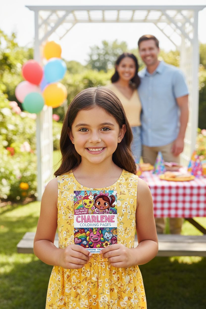 Charlene coloring book in use