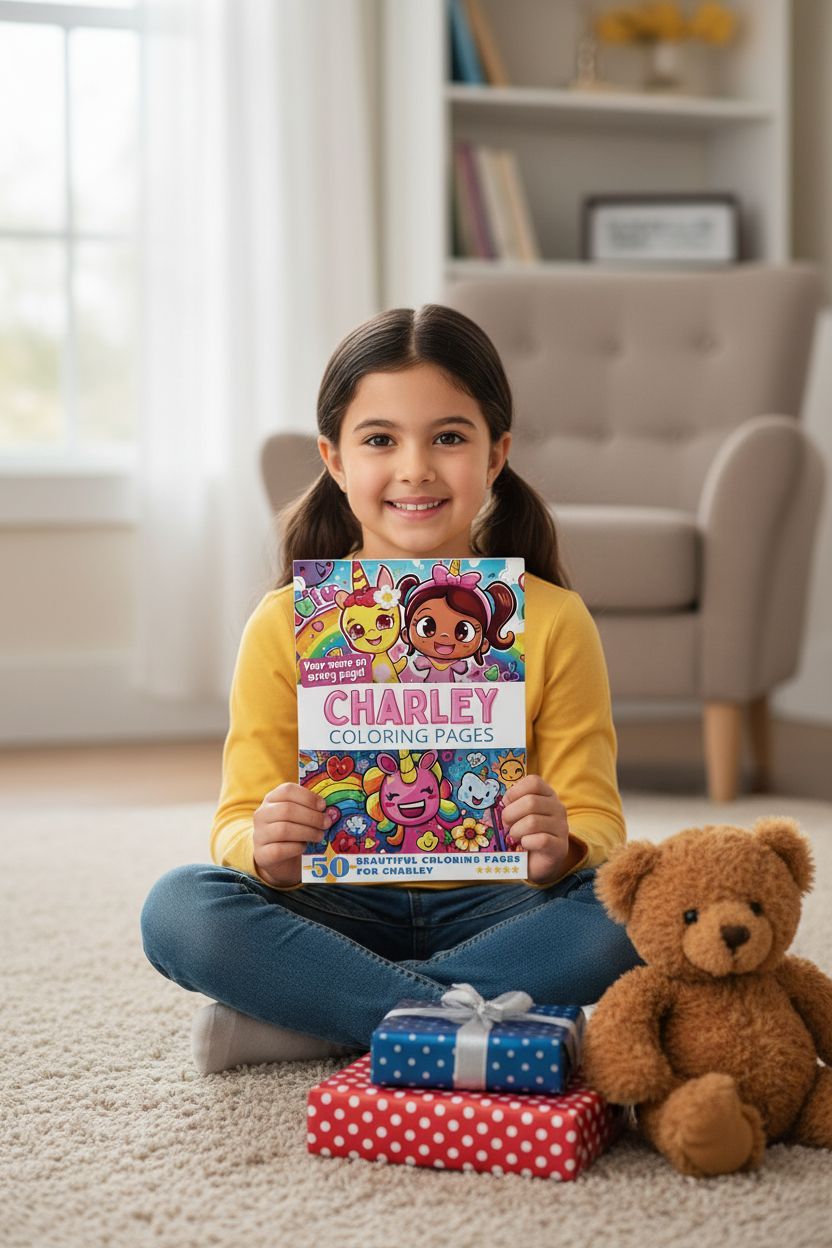 Charley coloring book in use