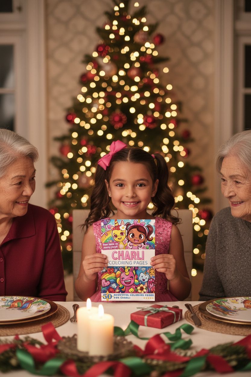 Charli Christmas coloring pages gift
