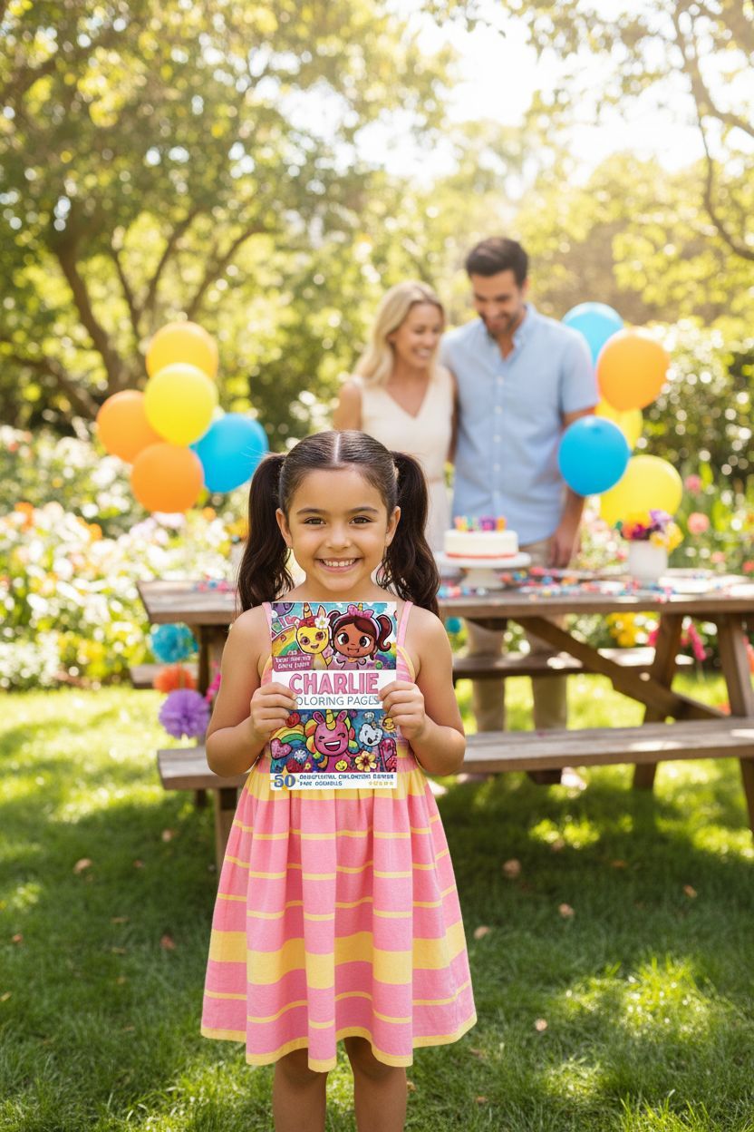 Charlie coloring book in use