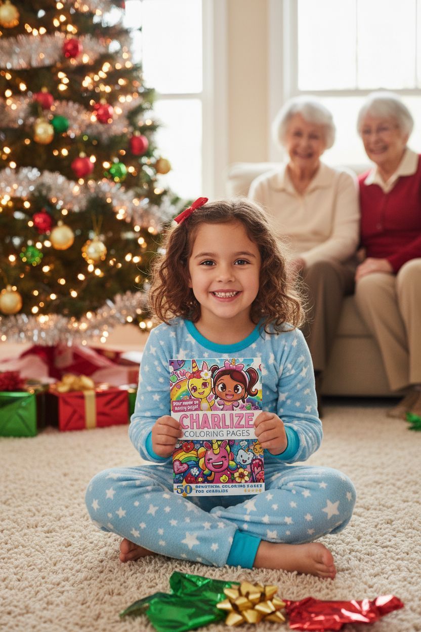 Charlize Christmas coloring pages gift