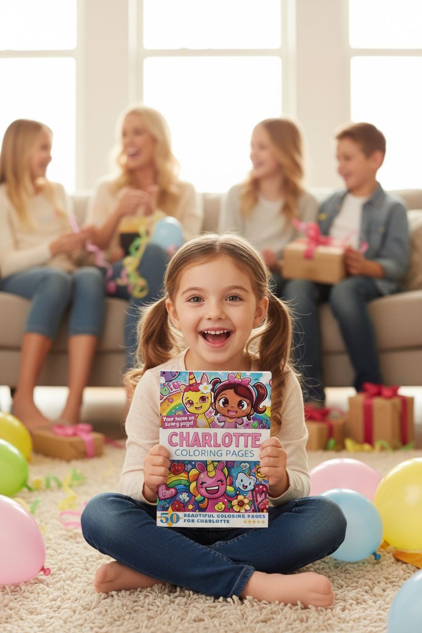 Charlotte coloring book in use