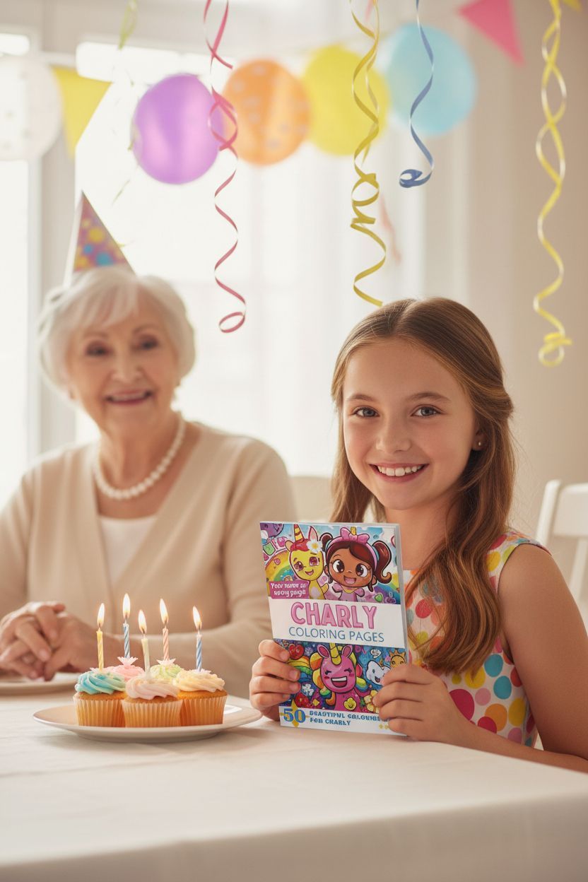 Charly coloring book in use