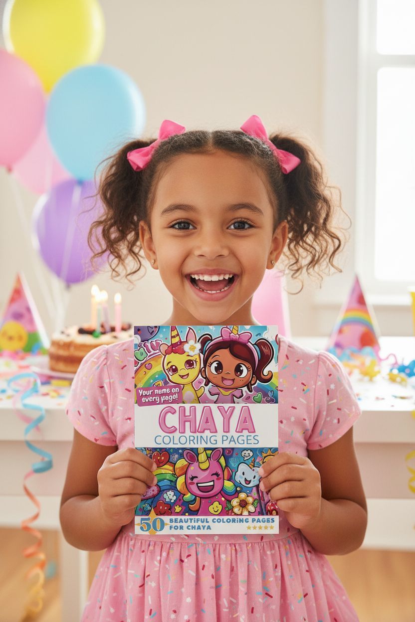 Chaya coloring book in use