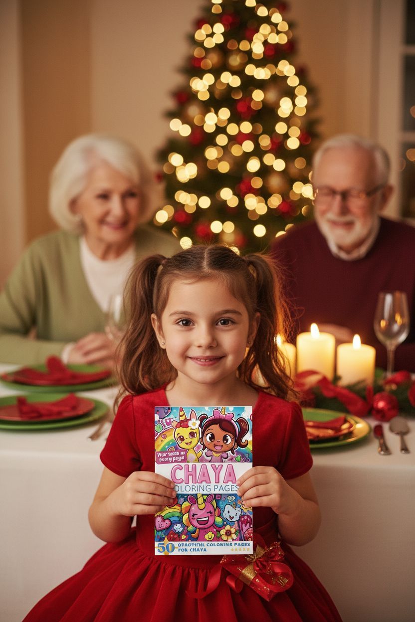 Chaya Christmas coloring pages gift