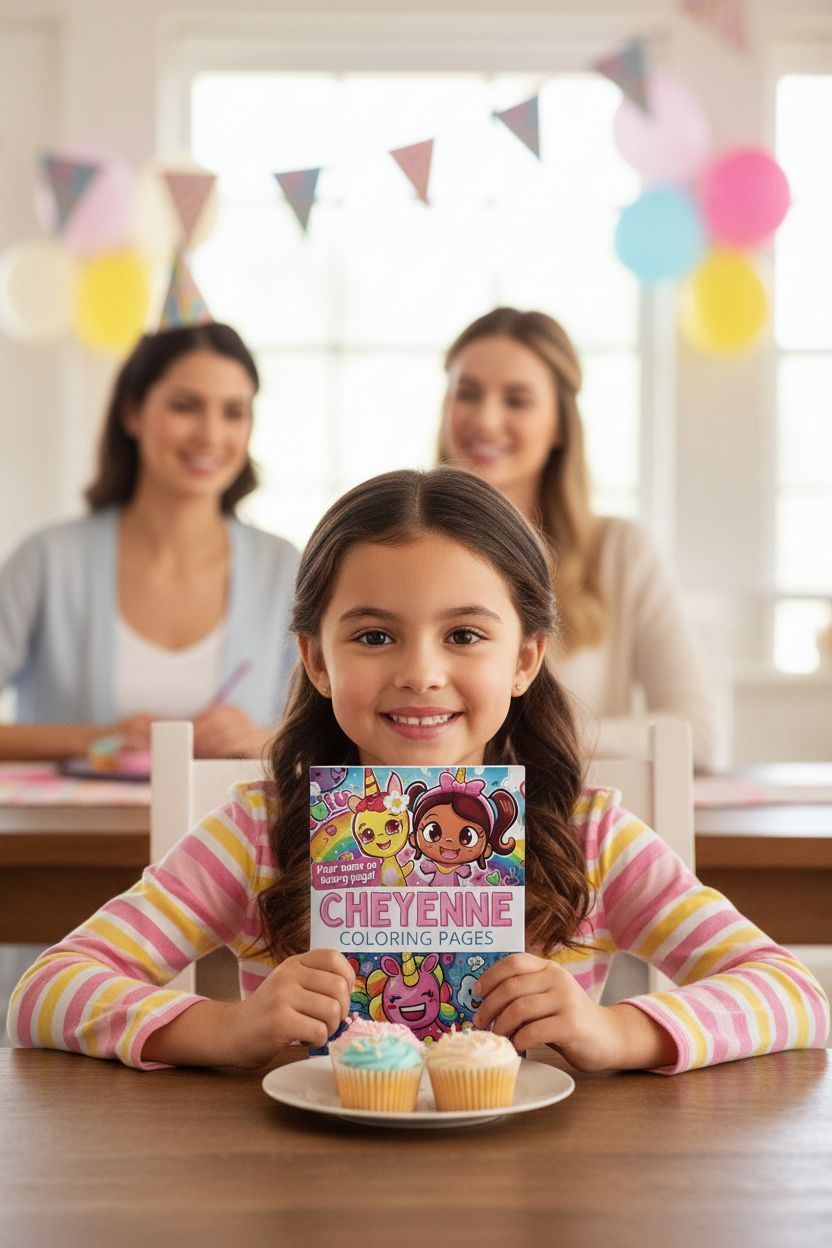 Cheyenne coloring book in use