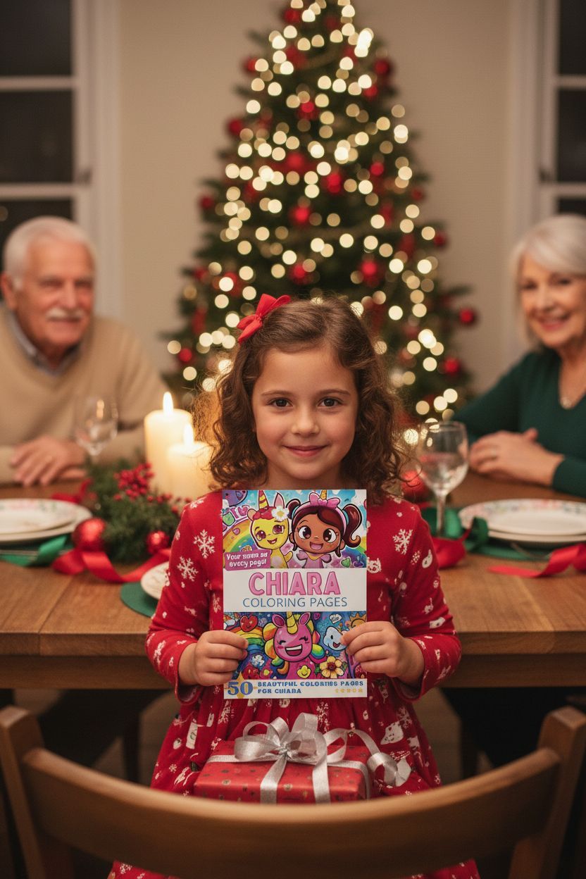 Chiara Christmas coloring pages gift