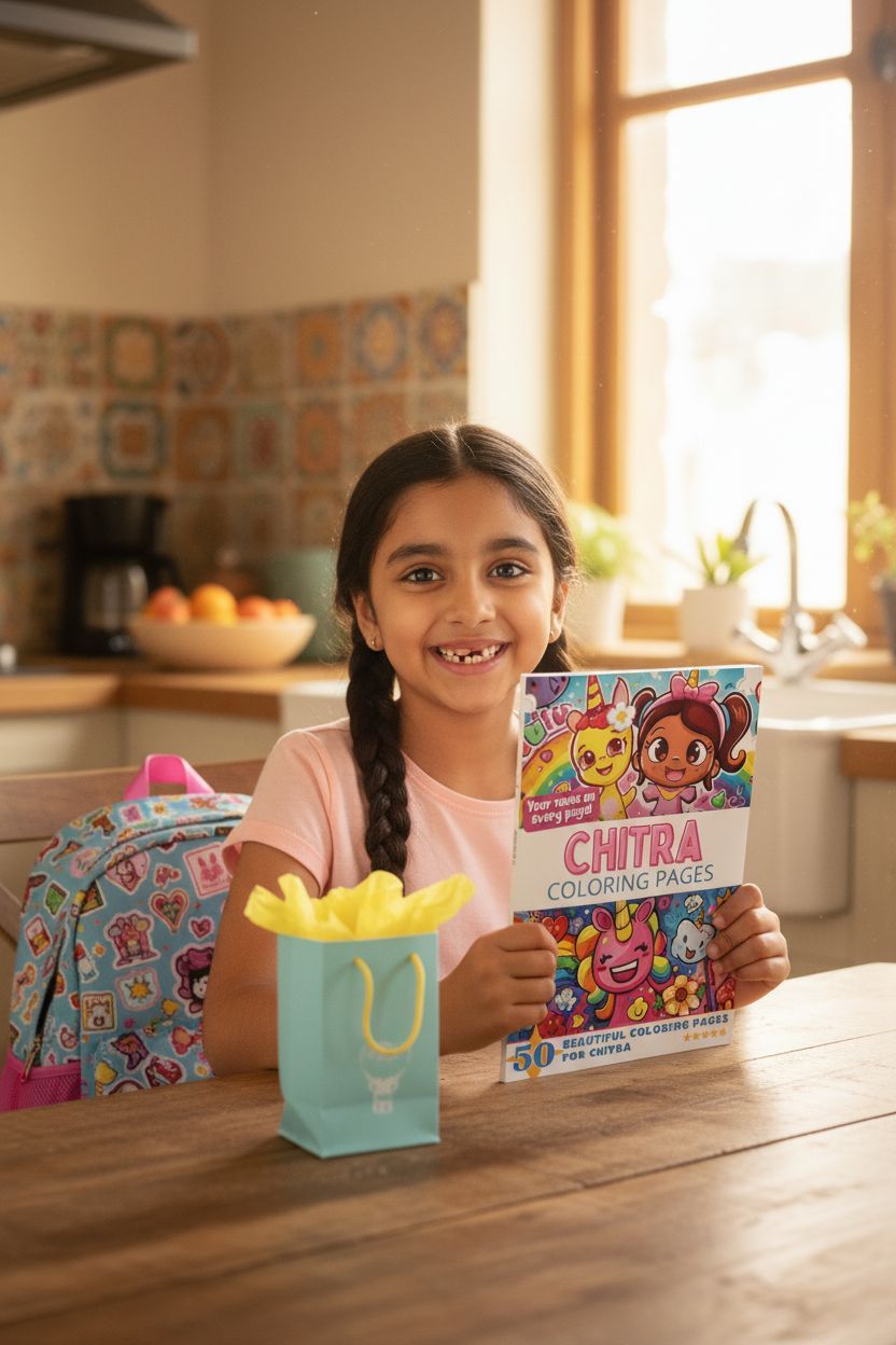 Chitra coloring book in use