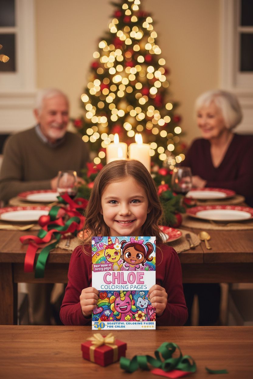 Chloe Christmas coloring pages gift
